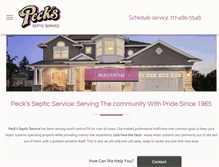 Tablet Screenshot of pecksseptic.com